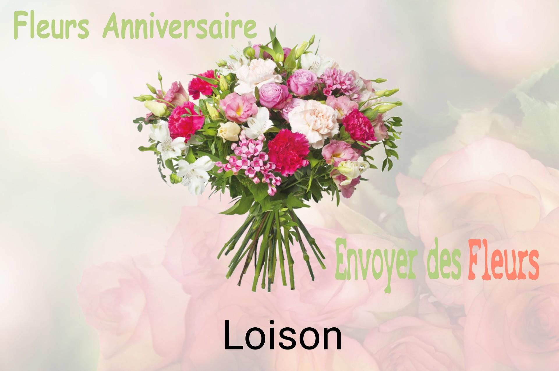 Bouquet de fleurs d’anniversaire livré à Loison