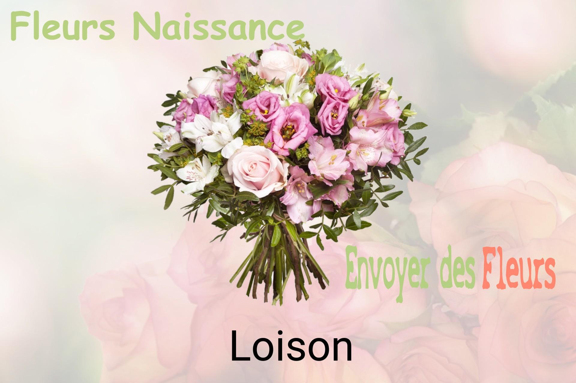 Bouquet de fleurs de naissance livré à Loison